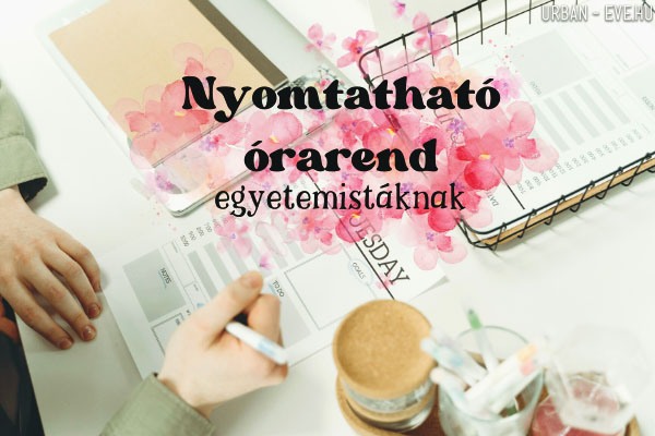 nyomtatható órarend