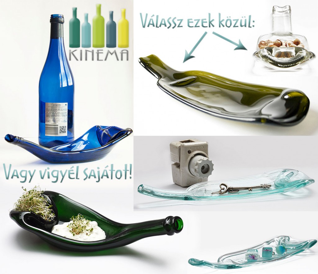Kinema üvegpalackok - újrahasznosítva