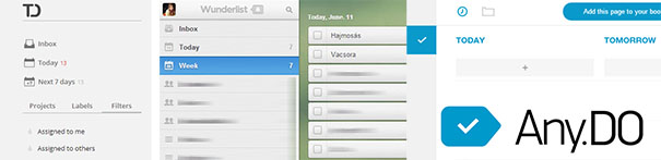 rendszerezés telefonon todoist wunderlist any.do