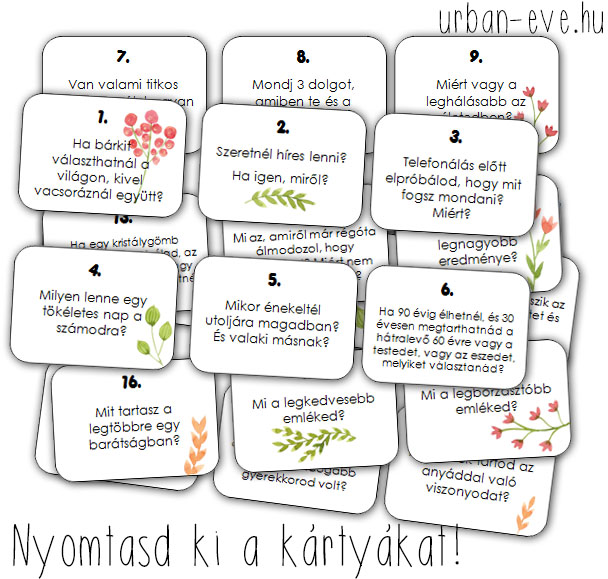 Ismerkedős kérdések Ismerkedős kérdések