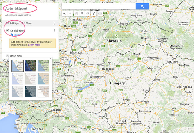 saját térkép készítése Google-ben