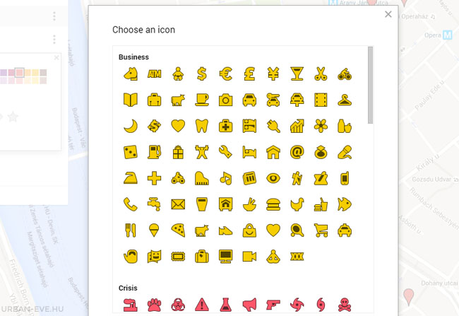 saját térkép ikonok