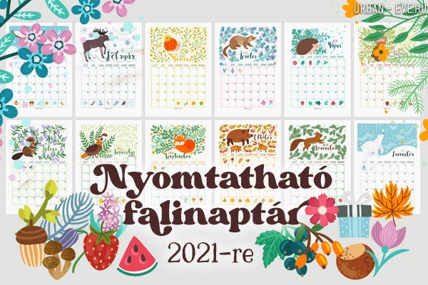 nyomtatható falinaptár 2021