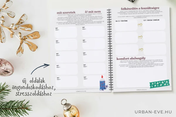 Karácsonyi Tervező 2025 öngondoskodás oldalak